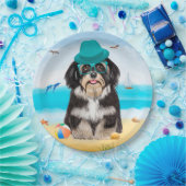 Havanese Dog on Beach Pappteller (Party)