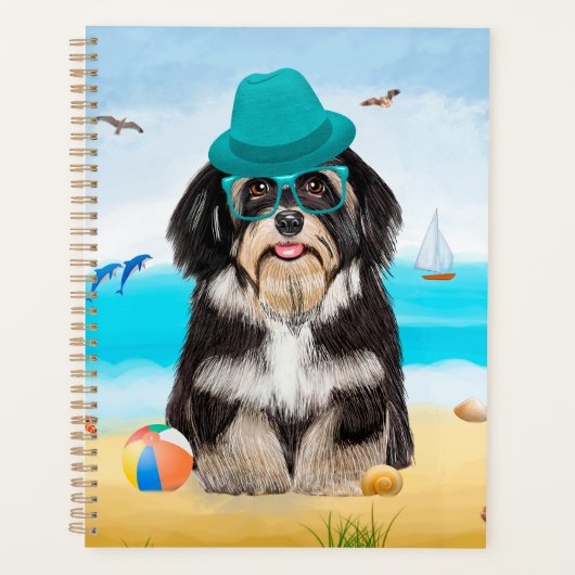 Havanese Dog on Beach Planer (Vorderseite)