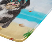 Havanese Dog on Beach Schneidebrett (Ecke)