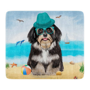 Havanese Dog on Beach Schneidebrett