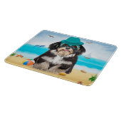 Havanese Dog on Beach Schneidebrett (Ecke)