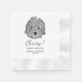 Havanese Dog Personalisiert Cheers Napkins Serviette (Vorderseite)