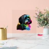 Havanese Dog Pop Art Design Havanese Acrylschild (Hochzeit)