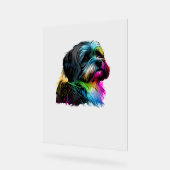 Havanese Dog Pop Art Design Havanese Acrylschild (Winkel)