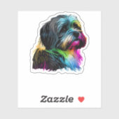 Havanese Dog Pop Art Design Havanese Aufkleber (Blatt)