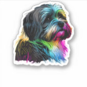 Havanese Dog Pop Art Design Havanese Aufkleber (Vorderseite)