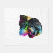 Havanese Dog Pop Art Design Havanese Fleecedecke (Vorderseite (Horizontal))