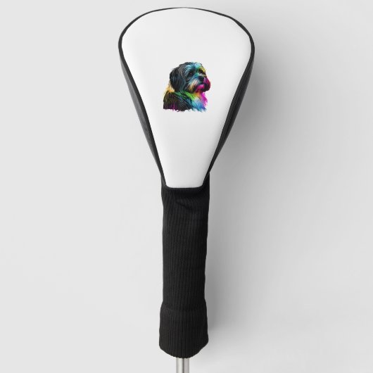 Havanese Dog Pop Art Design Havanese Golf Headcover (Vorderseite)