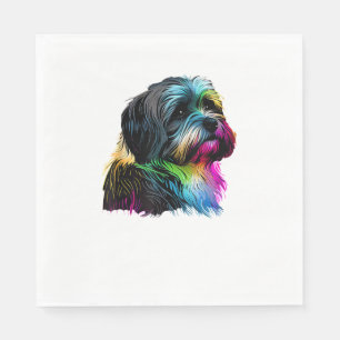 Havanese Dog Pop Art Design Havanese Serviette