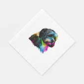 Havanese Dog Pop Art Design Havanese Serviette (Ecke)