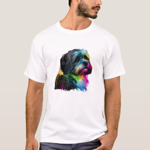 Havanese Dog Pop Art Design Havanese T-Shirt