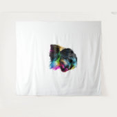 Havanese Dog Pop Art Design Havanese Wandteppich (Vorderseite (Horizontal))