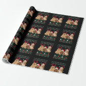 Havanese Dog Reindeer lights UGLY Christmas Pajama Geschenkpapier (Ungerollt)