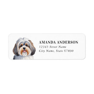Havanese Dog Rücksendeadressen-Aufkleber