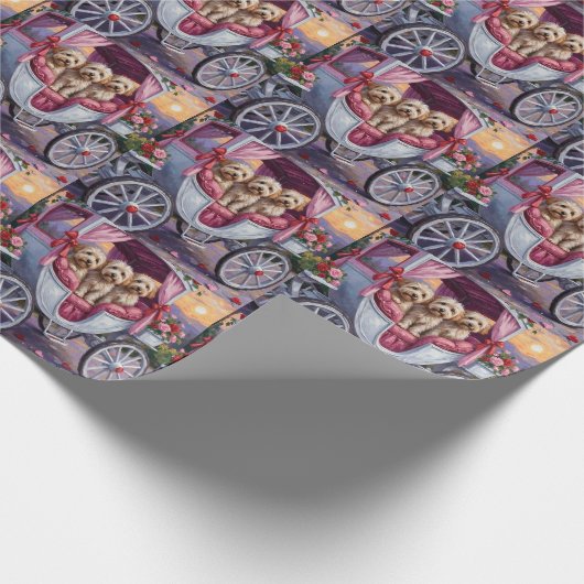 Havanese Dog Valentine's Day  Geschenkpapier (Ecke)
