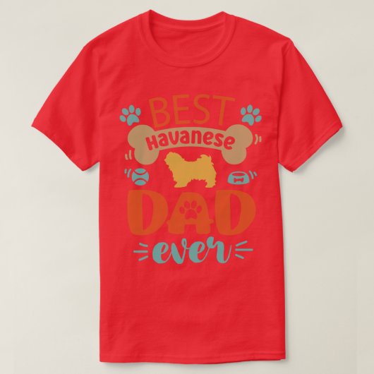 Havanese Dog Vater T-Shirt (Design vorne)