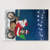 Havanese Dog Weihnachtsmann Puzzle (Horizontal)