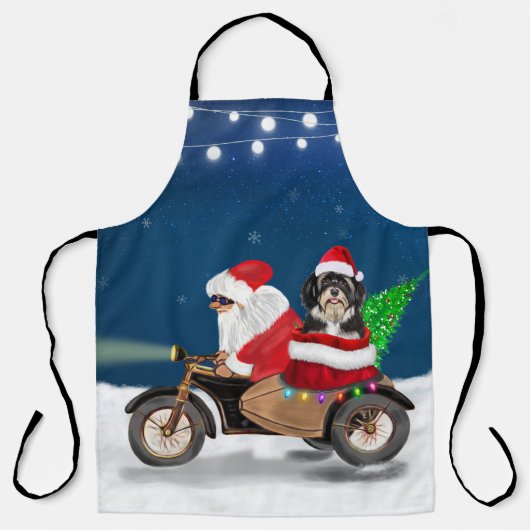Havanese Dog Weihnachtsmann Schürze (Vorderseite)
