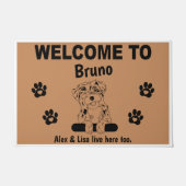 Havanese Dog Welcome Personalized Custom Fußmatte (Vorderseite)