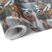 Havanese Dogs Christmas Snow Holiday  Geschenkpapier (Rolleneckpunkt)