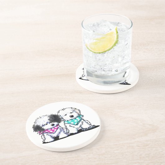 Havanese Duo Untersetzer (Seite)