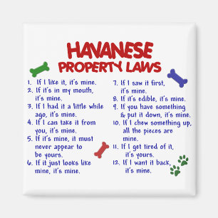 HAVANESE Eigentums-Gesetze 2 Magnet
