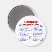 HAVANESE-Eigentumsrecht 2 Magnet (Vorderseite/Rückseite)