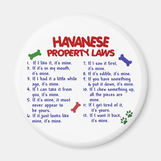 HAVANESE-Eigentumsrecht 2 Magnet (Vorne)