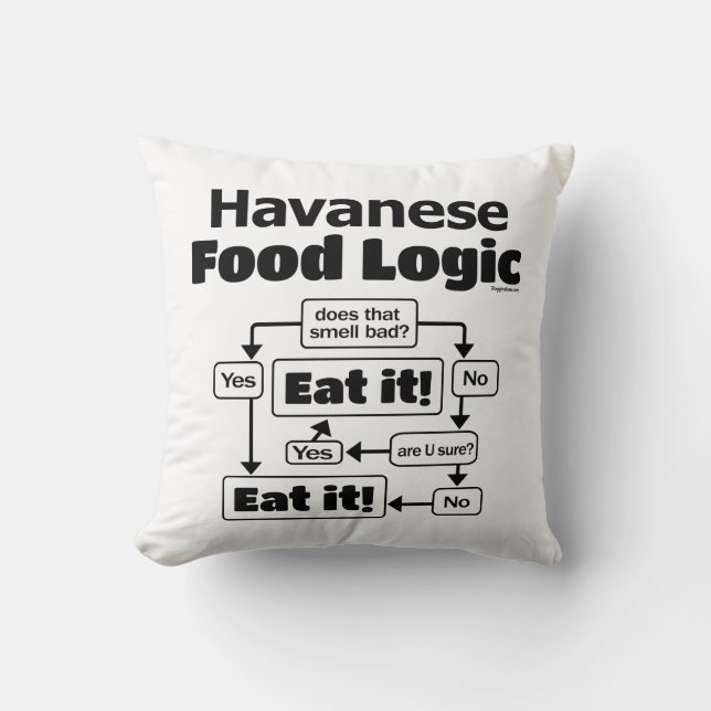 Havanese Food Logic Kissen (Vorderseite)