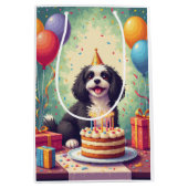 Havanese Geburtstagsfeier Mittlere Geschenktüte (Vorderseite)