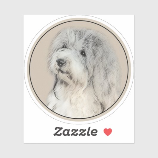 Havanese (Gold Sable) Malerei - Original Hunde Kun Aufkleber (Blatt)