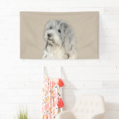 Havanese (Gold Sable) Malerei - Original Hunde Kun Banner (Insitu)