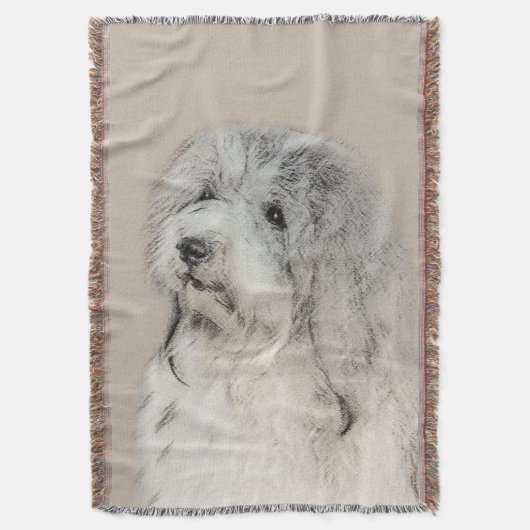 Havanese (Gold Sable) Malerei - Original Hunde Kun Decke (Vorderseite Vertikal)