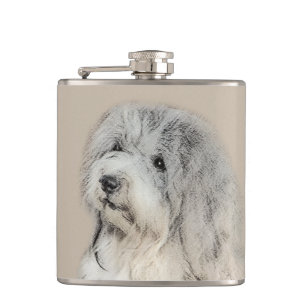 Havanese (Gold Sable) Malerei - Original Hunde Kun Flachmann