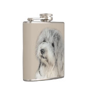 Havanese (Gold Sable) Malerei - Original Hunde Kun Flachmann (Rechts)