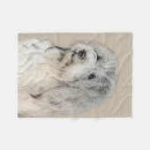 Havanese (Gold Sable) Malerei - Original Hunde Kun Fleecedecke (Vorderseite (Horizontal))