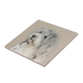 Havanese (Gold Sable) Malerei - Original Hunde Kun Fliese (Seite)