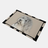 Havanese (Gold Sable) Malerei - Original Hunde Kun Fußmatte (Schrägansicht)
