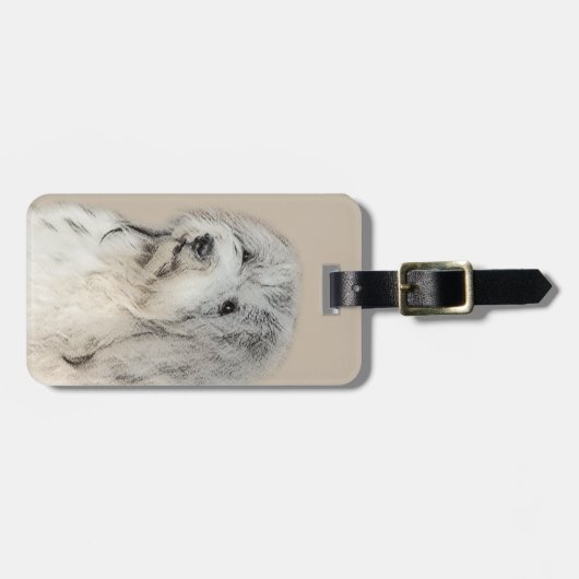 Havanese (Gold Sable) Malerei - Original Hunde Kun Gepäckanhänger (Vorderseite horizontal)