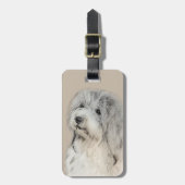 Havanese (Gold Sable) Malerei - Original Hunde Kun Gepäckanhänger (Vorderseite vertikal)