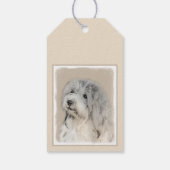 Havanese (Gold Sable) Malerei - Original Hunde Kun Geschenkanhänger (Rückseite)
