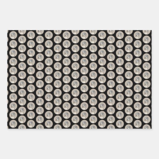 Havanese (Gold Sable) Malerei - Original Hunde Kun Geschenkpapier Set (Vorderseite 3)