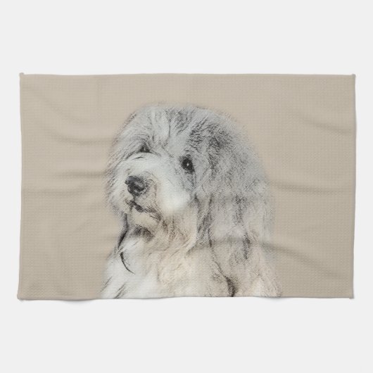 Havanese (Gold Sable) Malerei - Original Hunde Kun Geschirrtuch (Horizontal)