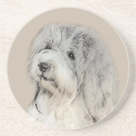Havanese (Gold Sable) Malerei - Original Hunde Kun Getränkeuntersetzer (Vorne)