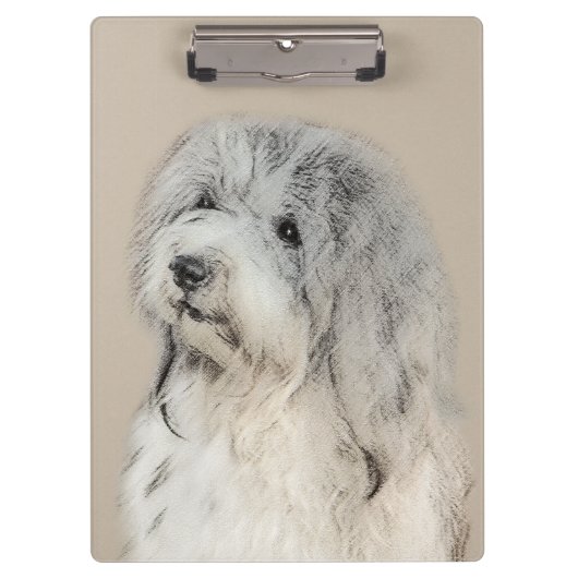 Havanese (Gold Sable) Malerei - Original Hunde Kun Klemmbrett (Vorderseite)
