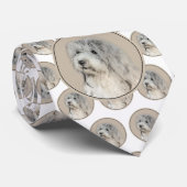 Havanese (Gold Sable) Malerei - Original Hunde Kun Krawatte (Gerollt)