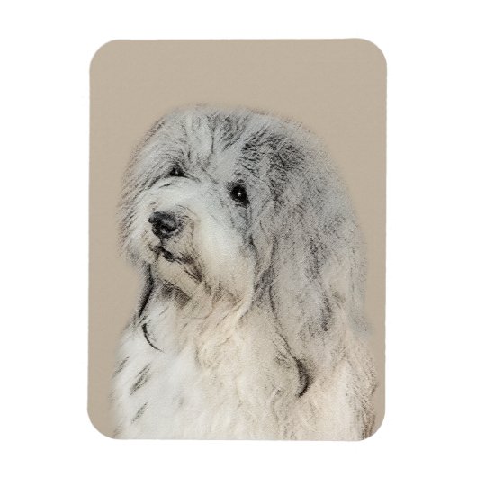 Havanese (Gold Sable) Malerei - Original Hunde Kun Magnet (Vertikal)