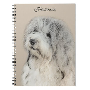 Havanese (Gold Sable) Malerei - Original Hunde Kun Notizblock