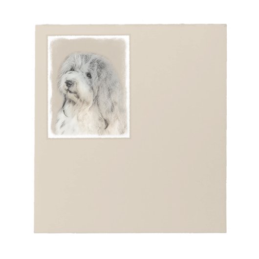 Havanese (Gold Sable) Malerei - Original Hunde Kun Notizblock (Vorderseite)