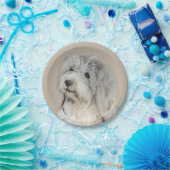 Havanese (Gold Sable) Malerei - Original Hunde Kun Pappteller (Party)